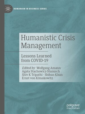 cover image of Humanistic Crisis Management